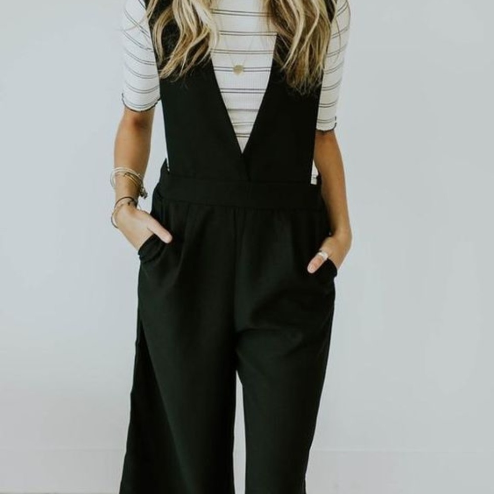 Roolee Black Culotte Jumpsuit